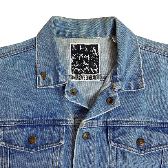 Vintage 90s Tomorrows Generation Denim Jacket XS - Picture 3 of 5